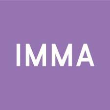 Logo with white IMMA text on a purple background.