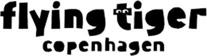 Flying Tiger Copenhagen logo in stylized black text on a white background.
