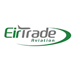 EirTrade Aviation logo with green and gray text, featuring a stylized airplane silhouette.